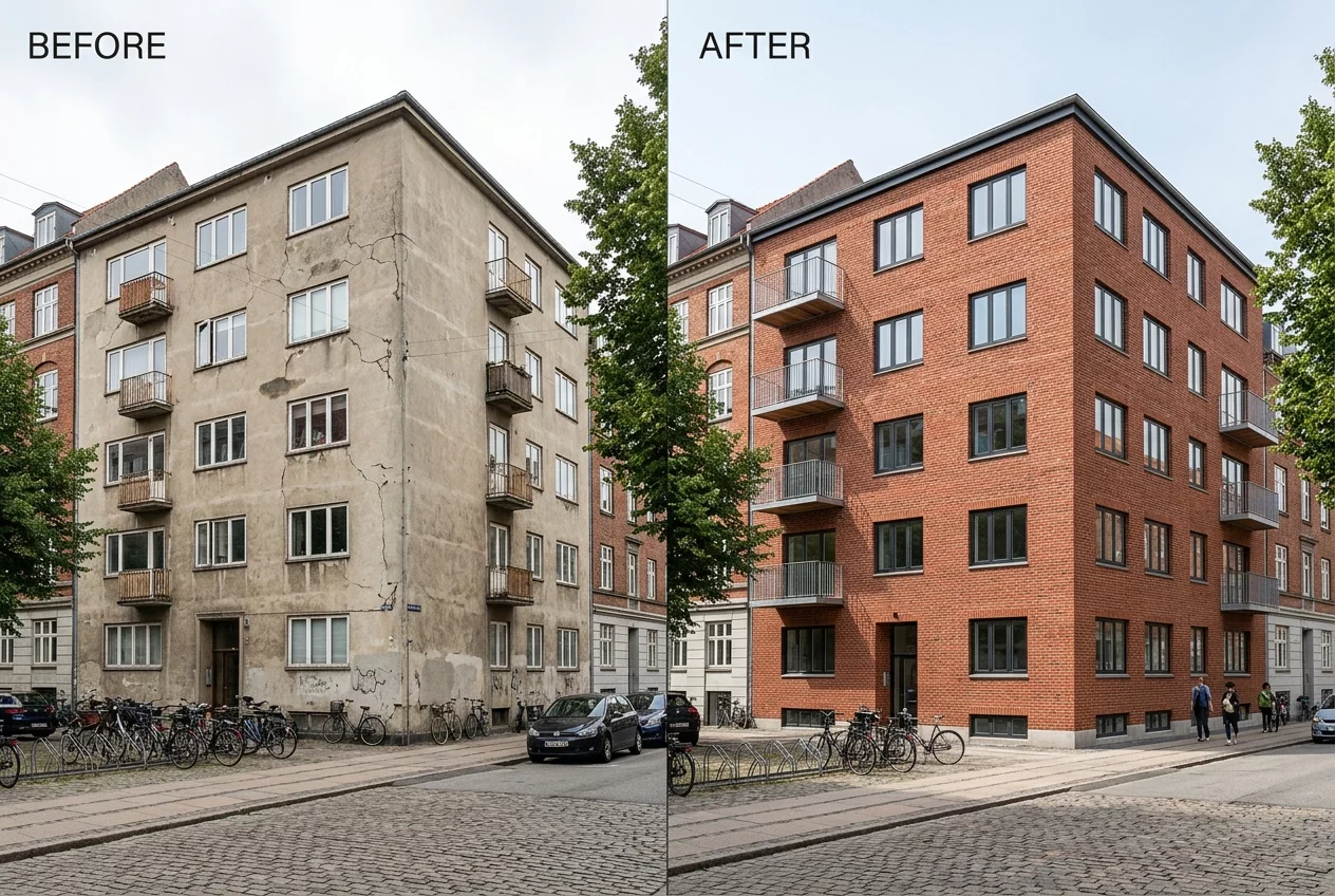 Klinkerfassade in Kopenhagen